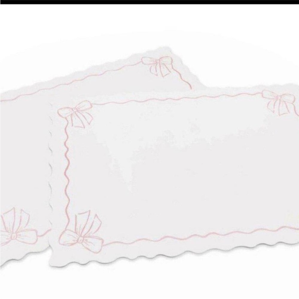 Cute pink bow placemats 2 pieces